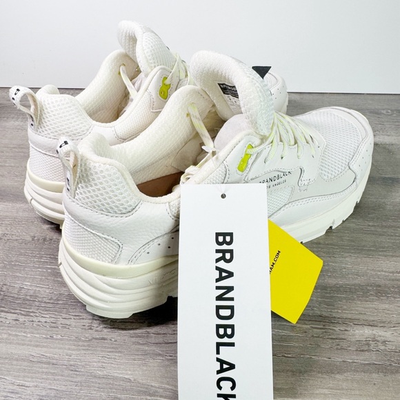 Brandblack Nomo White/Taupe Grey Sneakers unisex 9/11 $195 NWT - Picture 5 of 11